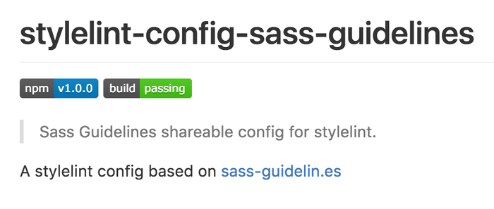 stylelint-config-sass-guidelines